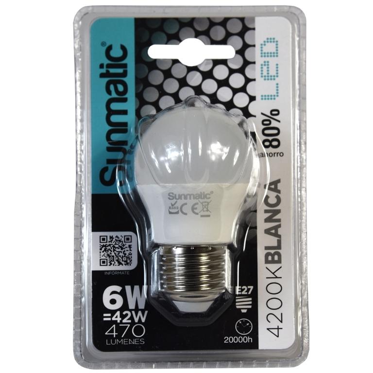 Bombilla Led Clasic 6W 470Lum Blanca