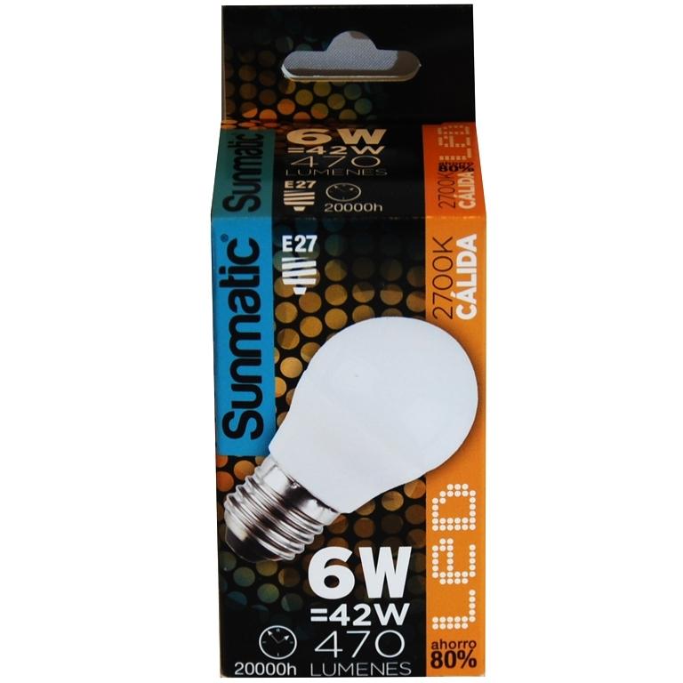 Bombilla Led Clasic 6W 470Lum Calida