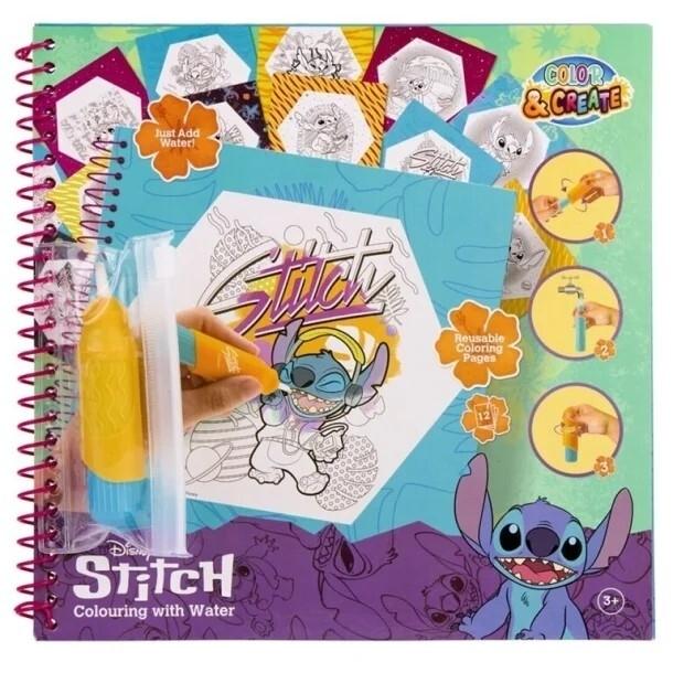Disney Libro Pinta Con Agua Stitch Xl