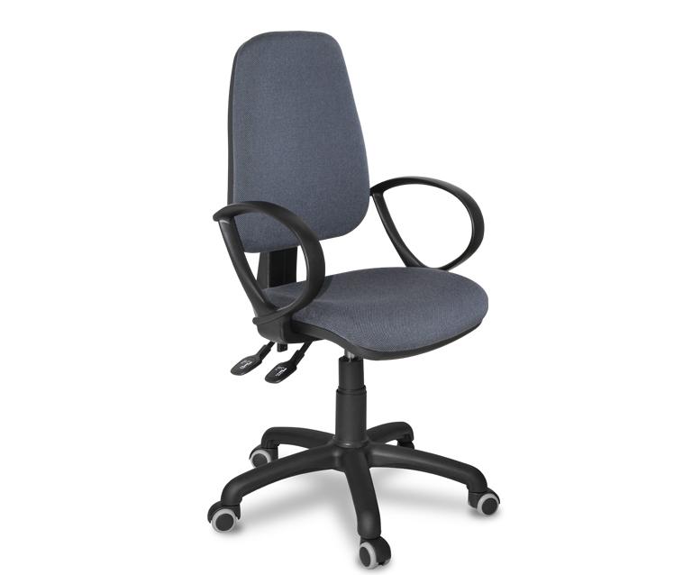 Silla Sincro Respaldo Alto Torino G1 Negro Con Brazos