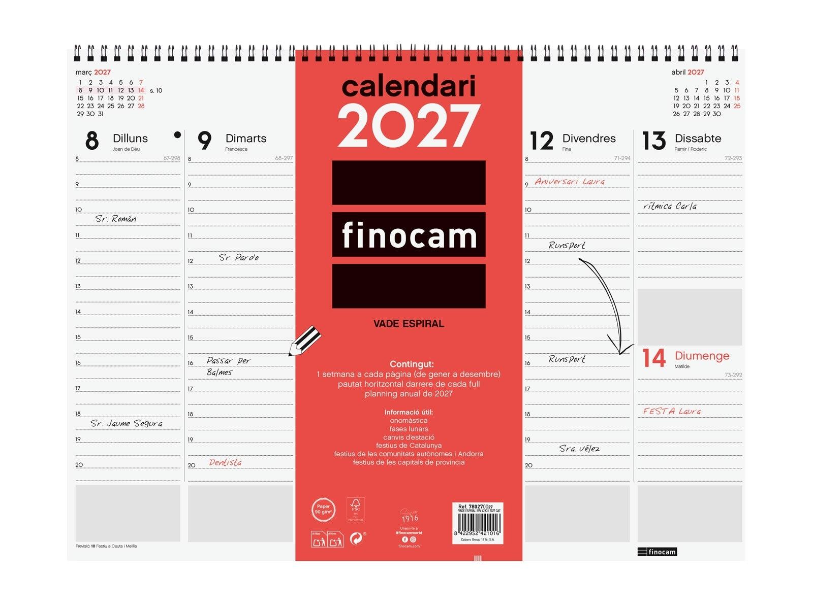Finocam Vade Espiral Svv 42X31 2027 Cat+
