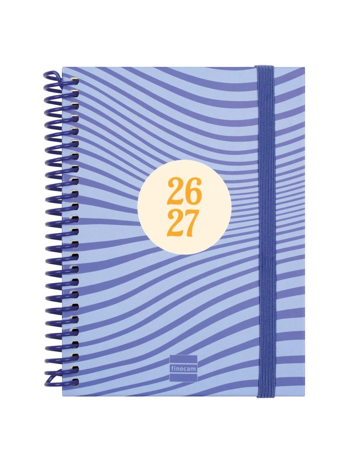 Finocam Agenda Escolar Diva 1/8 Semana Vista Horizontal 26-27 Olas Catalán