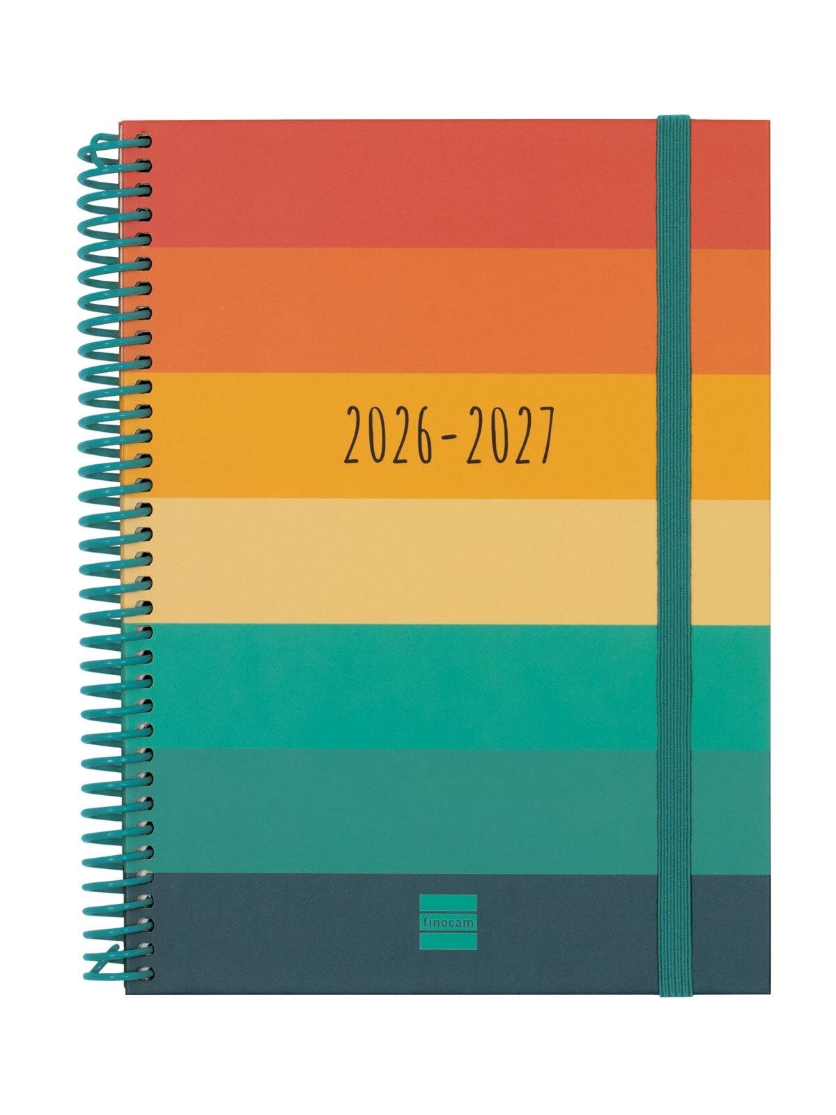 Finocam Agenda Escolar Diva 1/4 Semana Vista Horizontal 26-27 Colors Catalán
