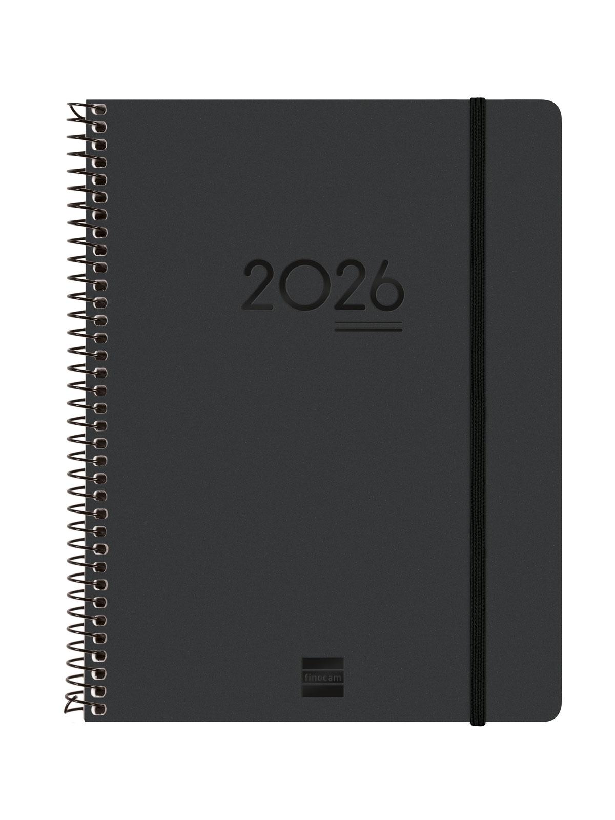 Finocam Agenda Escolar 16 Meses Ikon E10 Semana Vista Vertical 26-27 Negro Internacional