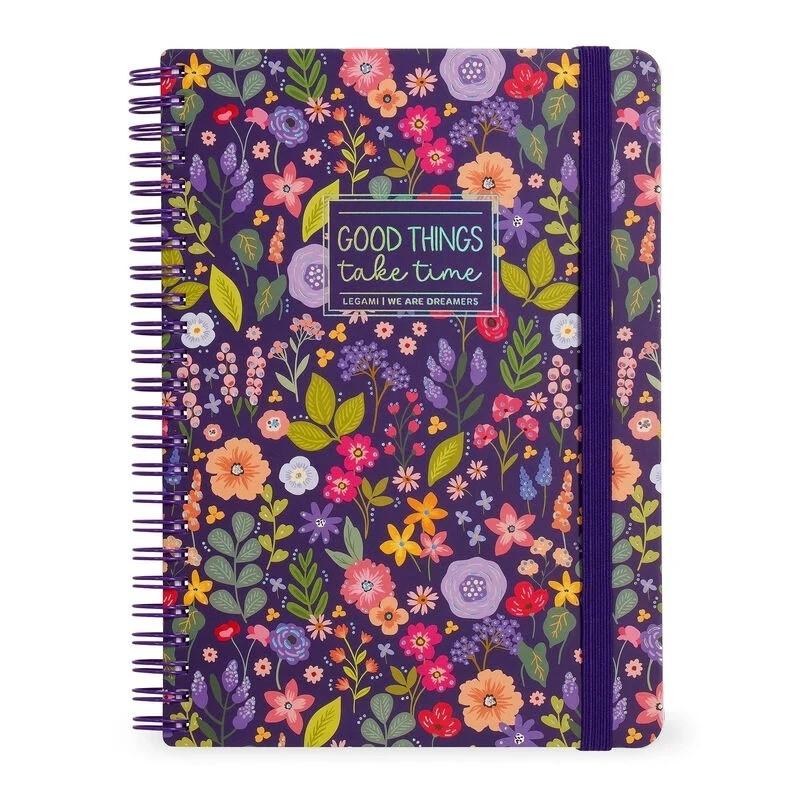 Legami Libreta Espiral A4 Rayado Portada Rígida Flowers