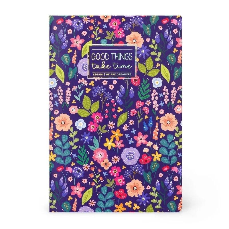 Legami Libreta Grapada A5 Liso Portada Rígida Flowers