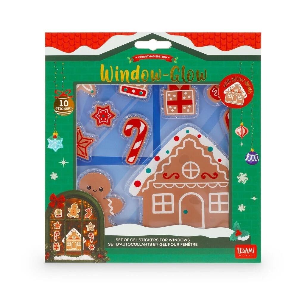 Legami Set Adhesivos Gel para Ventanas Gingerbread