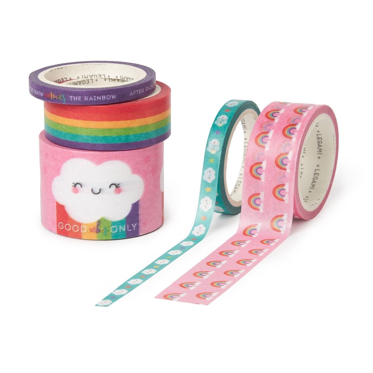 Legami Set 5 Cintas Decorativas Adhesivas Papel Rainbow
