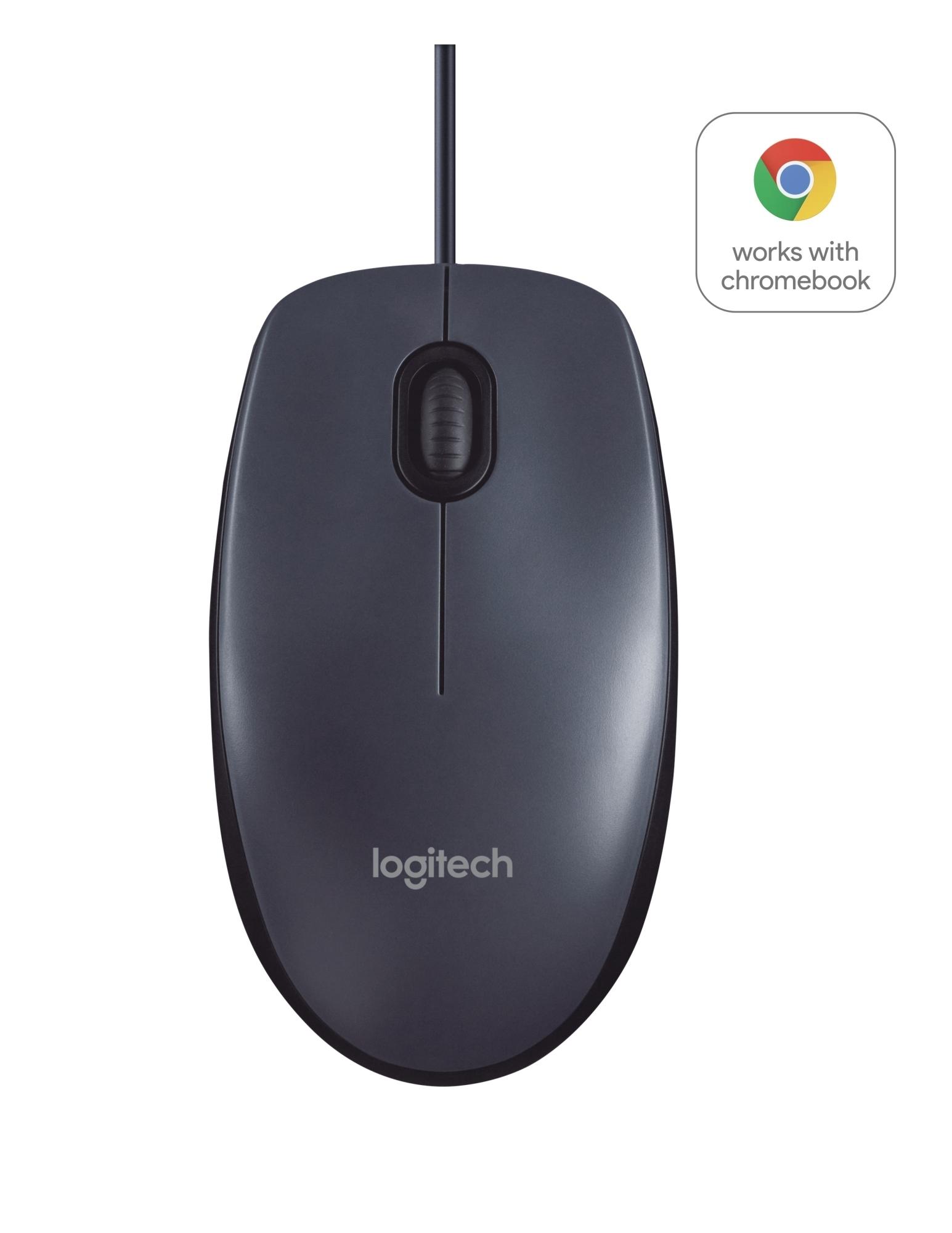 Logitech B100 Ratón Óptico Cable Negro