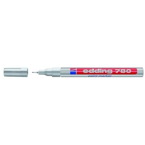 Edding 780 Marcador Tinta Opaca Permanente Punta Redonda 0,8 mm Plata