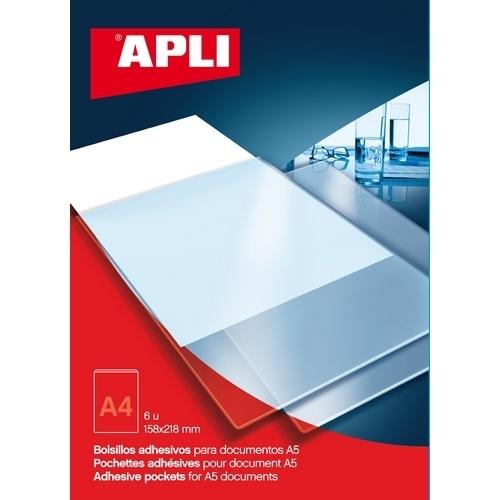 Apli Bolsillos Adhesivos A4