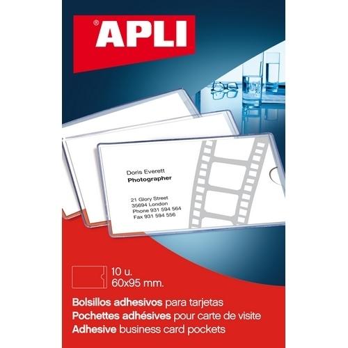 Apli Bolsillo Adhesivo Tarjetas 60x95 mm