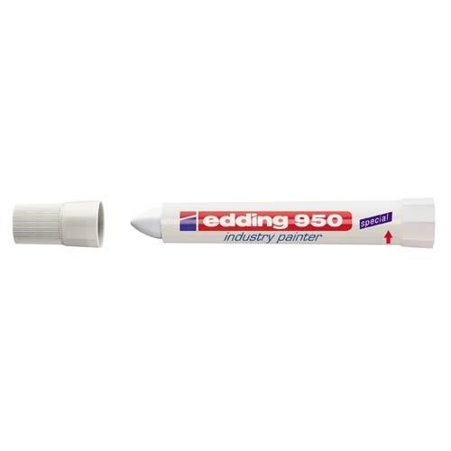 Edding 950 Marcador Industrial Permanente Pasta Punta Redonda 10 mm Blanco