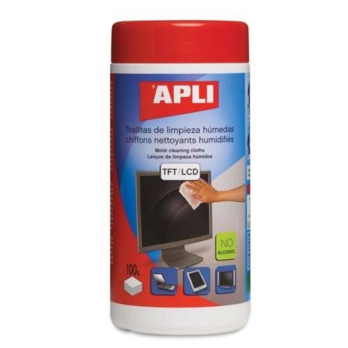 Apli Toallitas Limpieza Pantallas TFT/LCD (100 Uds.)