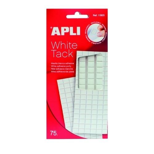 Apli Tack Masilla Adhesiva Blanca Precortada 75 gr