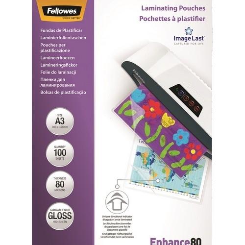 Fellowes Funda Plastificar A3 80 Micras (100 Ud.)
