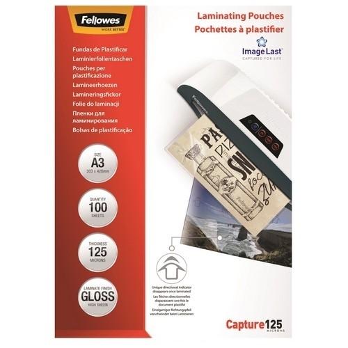 Fellowes Funda Plastificar A3 125 Micras Brillo (100 Ud.)