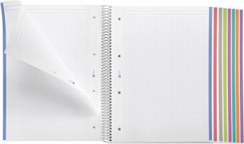 Miquelrius Libreta Espiral A5 Cuadrícula 5mm Tapa Polipropileno 200 Hojas 70g