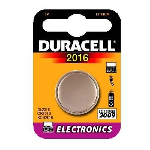 Duracell CR2016 Pilas Alcalinas Boton 3V DL2016/CR2016 (2 Uds.)