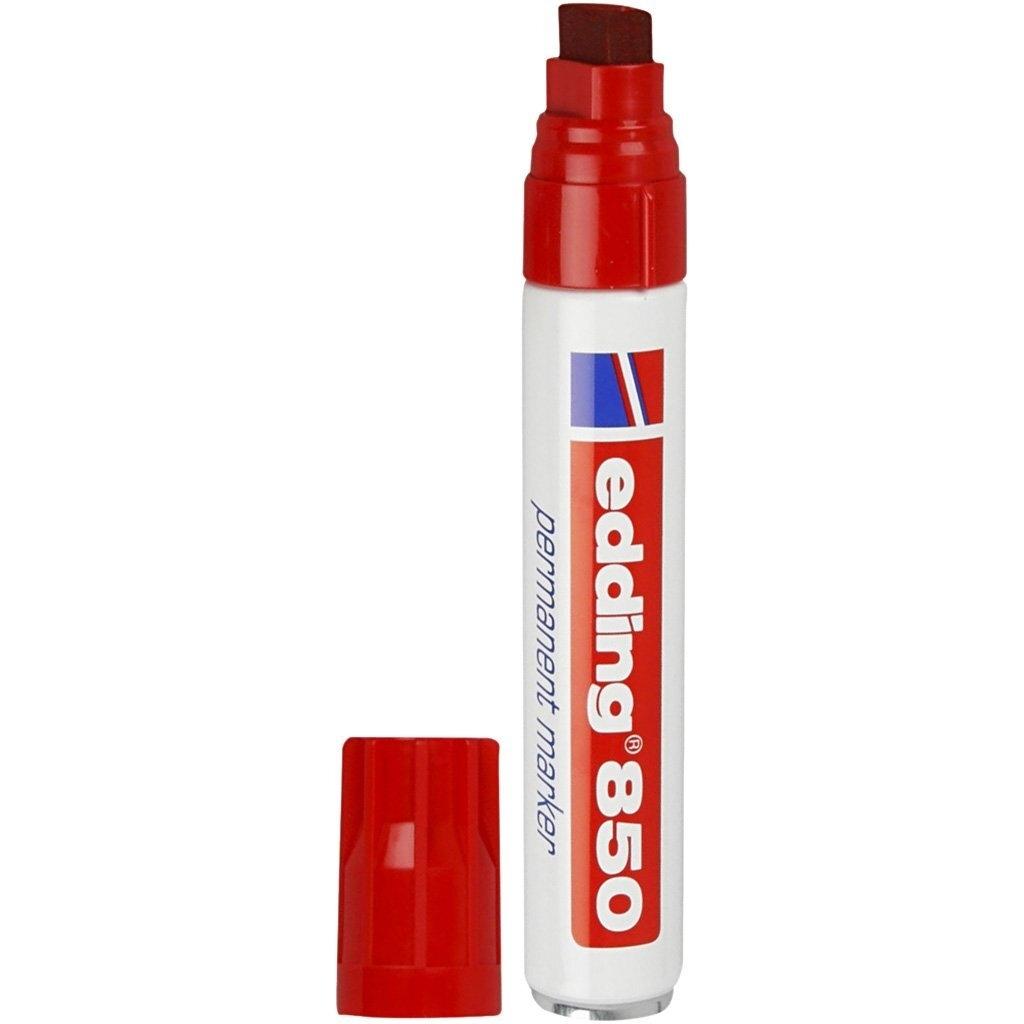 Edding 850 Marcador Permanente Punta Biselada 5-15 mm Rojo