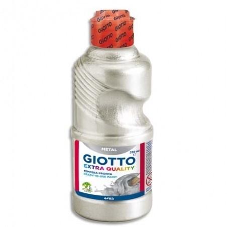 Giotto Témpera Lavable Metalizada Plata 250 ml