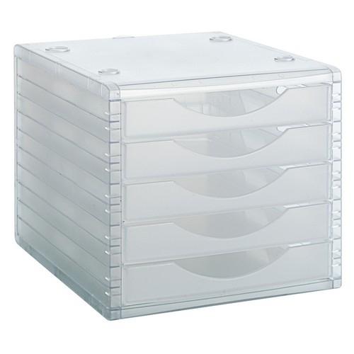 Archivo 2000 Archivotec Módulo 5 Cajones Traslúcidos Cristal