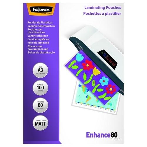 Fellowes Funda Plastificar A3 80 Micras Mate A3 Pack 100 Fe