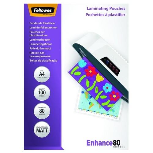 Fellowes Funda Plastificar A4 80 Micras Mate A4 Pack 100 Fe