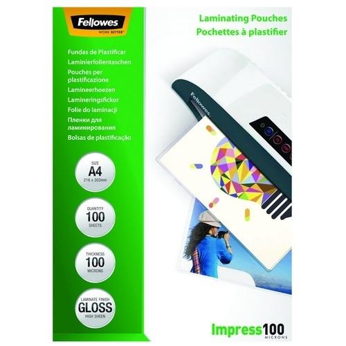 Fellowes Funda Plastificar A4 100 Micras Brillo A4 Pack 100