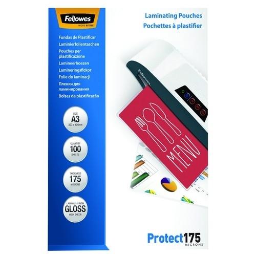 Fellowes Funda Plastificar A3 175 Micras Brillo (100 Ud.)
