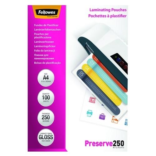 Fellowes Funda Plastificar A4 250 Micras Brillo A4 Pack 100