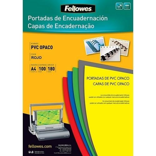 Tapas encuadernación A4 PVC 180 micras opaco blanco 100 un. Fellowes