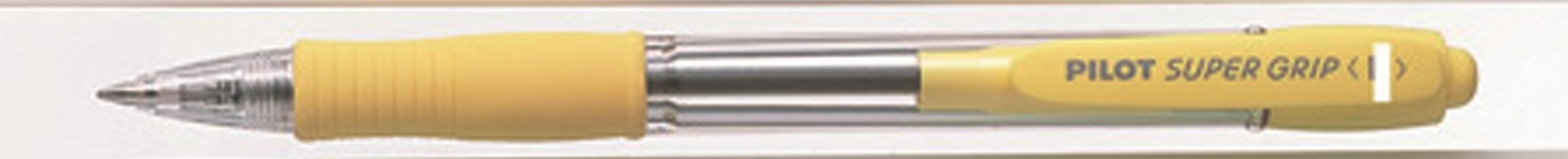 Pilot Super Grip Bolígrafo Retráctil Tinta Aceite 0,4mm Amarillo