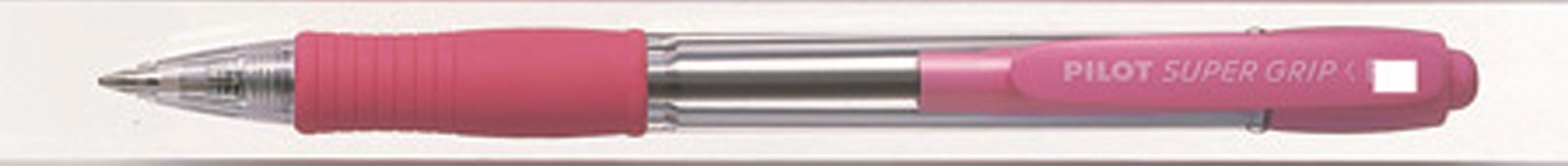 Pilot Super Grip Bolígrafo Retráctil Tinta Aceite 0,4mm Rosa