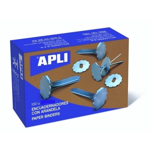 Apli Encuadernadores Metálicos Sin Arandela 40 mm (100 uds.)