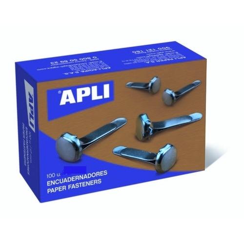 Apli Encuadernadores Metálicos Sin Arandela 12 mm (100 uds.)