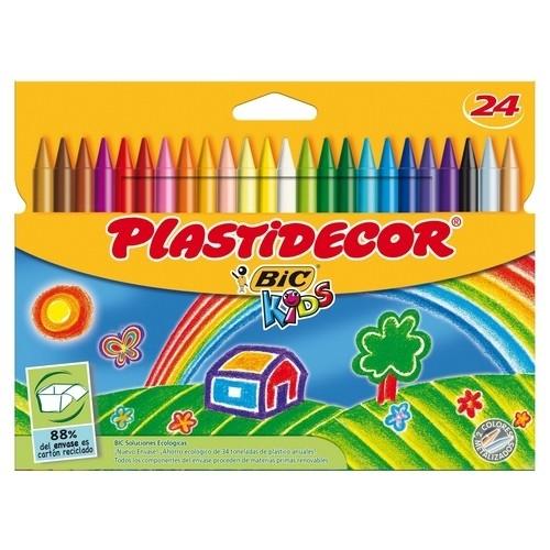 Bic Lapices Cera Plastidecor (24 Col)