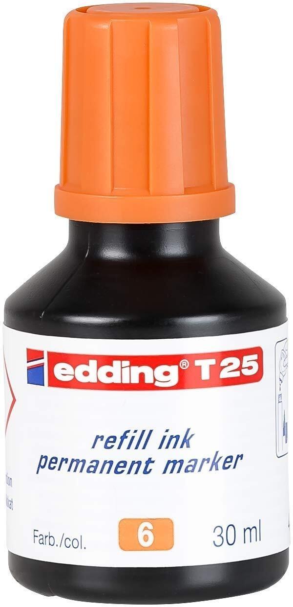 Edding T25 Tinta Recarga Marcador Permanente 30 ml Naranja