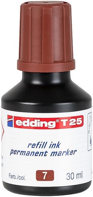 Edding T25 Tinta Recarga Marcador Permanente 30 ml Marrón