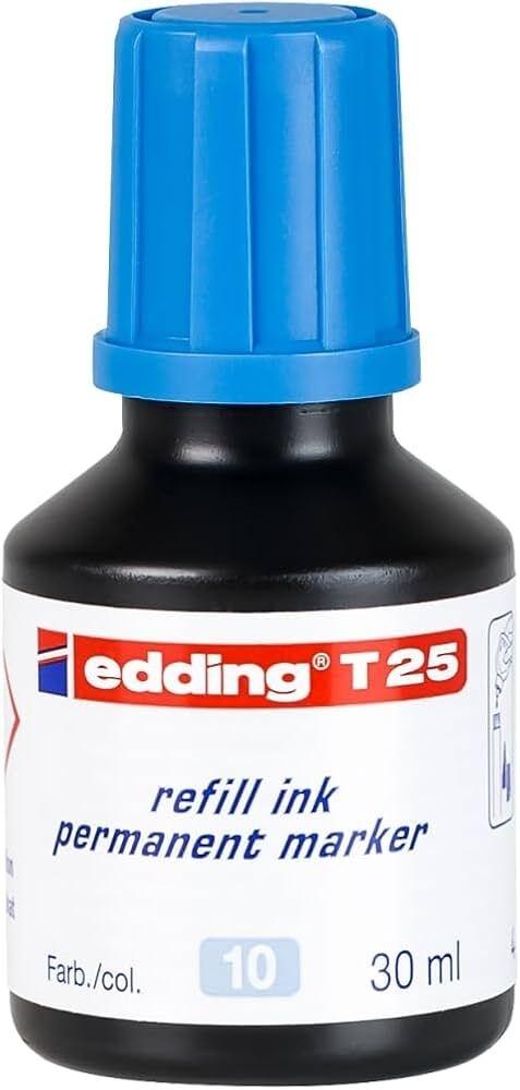 Edding T25 Tinta Recarga Marcador Permanente 30 ml Azul Claro