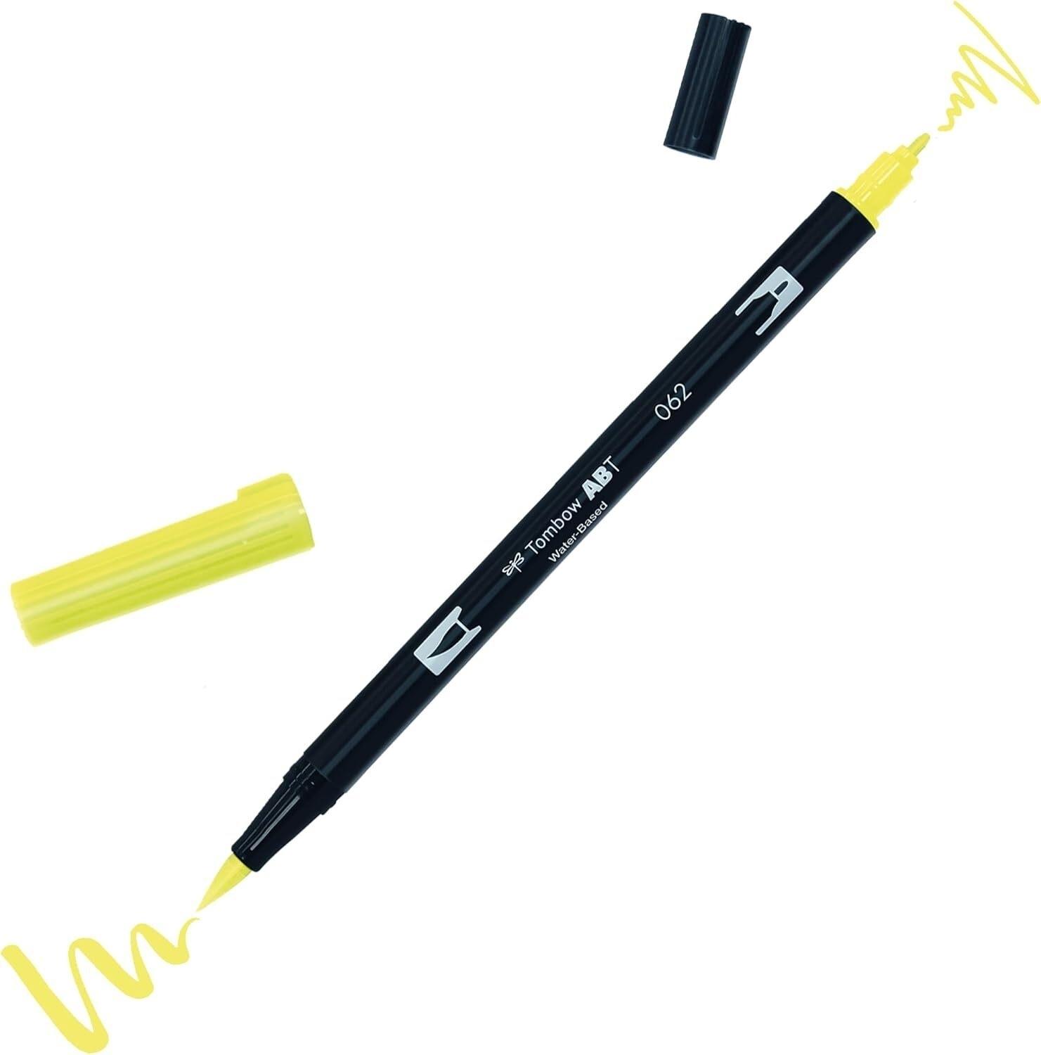 Tombow Rotulador Dual Brush Pen 062 Amarillo Pálido Doble Punta