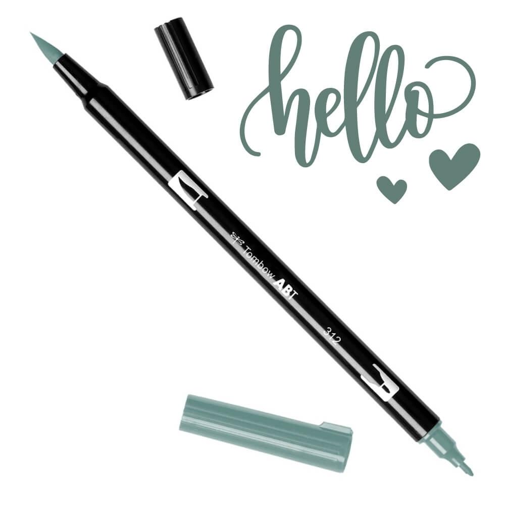 Tombow Rotulador Dual Brush Pen 312 Verde Acebo Doble Punta