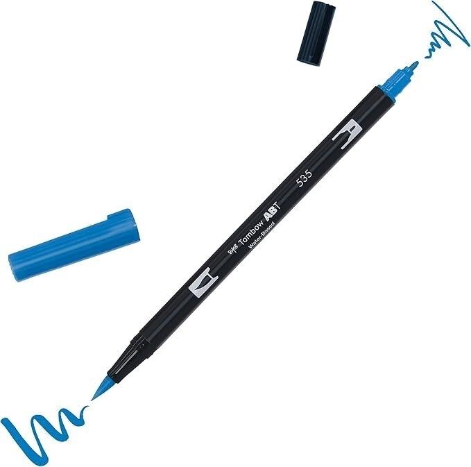 Tombow Rotulador Dual Brush Pen 535 Azul Cobalto Doble Punta