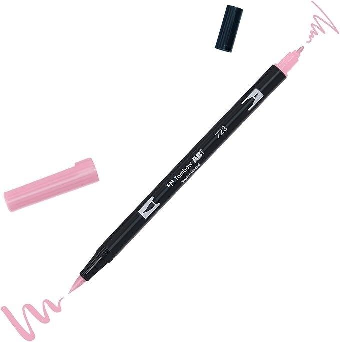 Tombow Rotulador Dual Brush Pen 723 Rosa Doble Punta