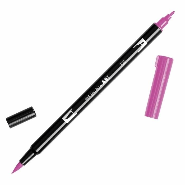 Tombow Rotulador Dual Brush Pen 725 Rojo Rodamina Doble Punta