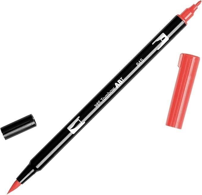 Tombow Rotulador Dual Brush Pen 845 Carmín Doble Punta