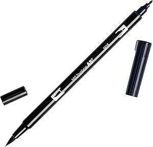 Tombow Rotulador Dual Brush Pen N15 Negro Doble Punta