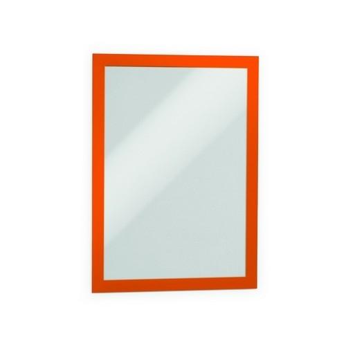 Durable Marco Magnetico Auto Adhesivo (2) A4 Naranja