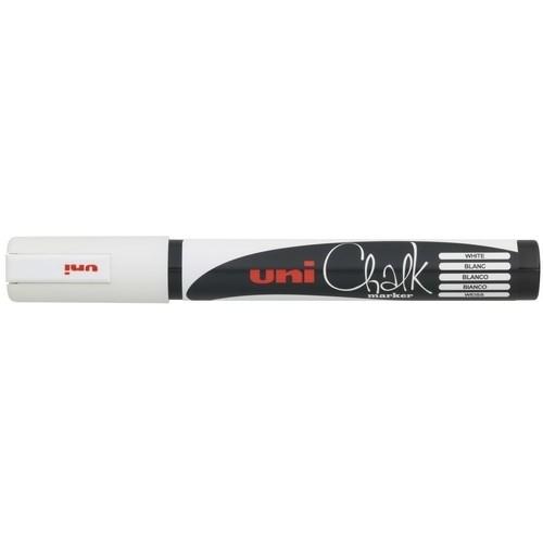 Uni-Ball Uni Chalk PWE-5M Marcador Tiza Líquida Punta Cónica 1,8-2,5 mm Blanco
