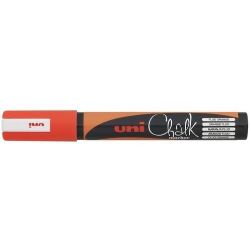 Uni-Ball Marcador Tiza Líquida Pwe5M Naranja Fluor
